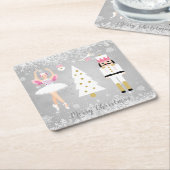 Nutkraker, ballerina, kerstboom kartonnen onderzetters (Schuin)