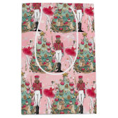 Nutkraker Ballet Ballerina Holiday Gift Bag Medium Cadeauzakje (Voorkant)