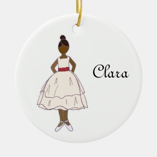 Nutkraker Ballet Clara Keepomwille Keramisch Ornament (Voorkant)