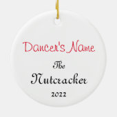 Nutkraker Ballet Clara Keepomwille Keramisch Ornament (Achterkant)
