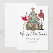 Nutkraker Ballet Dancer Holiday Kaart (Voorkant / Achterkant)