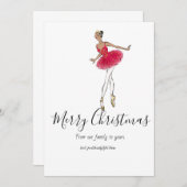 Nutkraker Ballet Dancer Holiday Kaart (Voorkant / Achterkant)