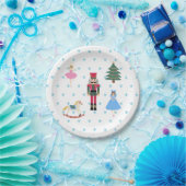 Nutkraker Ballet Illustratie Snowflake Napkins Papieren Bordje (Feest)
