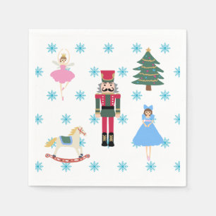 Nutkraker Ballet Illustratie Snowflake Napkins Servet