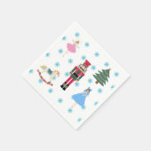 Nutkraker Ballet Illustratie Snowflake Napkins Servet (Hoek)