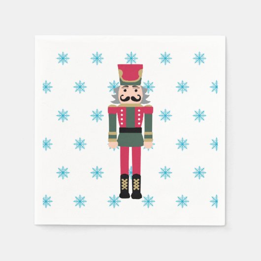 Nutkraker Ballet Illustratie Snowflake Napkins Servet (Voorkant)