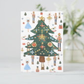 Nutkraker Ballet kerstcollage Kaart (Staand voorkant)