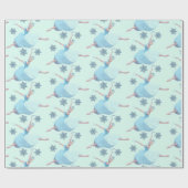 Nutkraker Ballet Snowflakes Ballerina Cadeaupapier (Vlak)