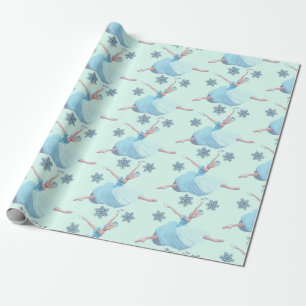 Nutkraker Ballet Snowflakes Ballerina Cadeaupapier