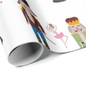 Nutkraker Ballet White Cadeaupapier (Rol Hoek)