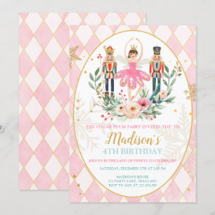 Nutkraker Birthday Girl Ballet Girl Suger Plum Kaart
