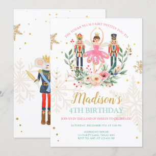 Nutkraker Birthday Girl Ballet Girl Suger Plum Kaart