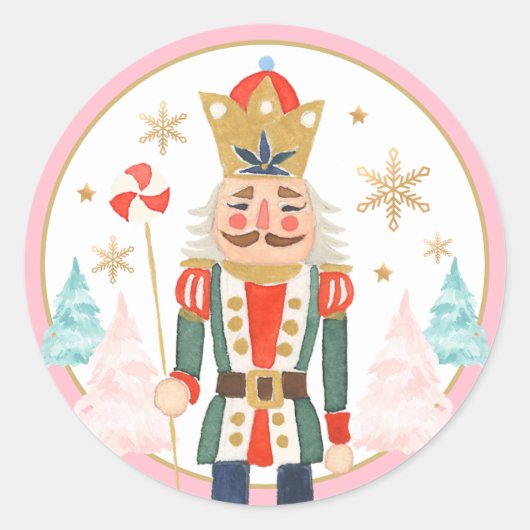 Nutkraker Birthday Sugar Plum Fairy Land van zoet Ronde Sticker (Voorkant)