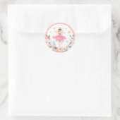 Nutkraker Birthday Sugar Plum Fairy Land van zoet Ronde Sticker (Tas)