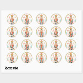 Nutkraker Birthday Sugar Plum Fairy Land van zoet Ronde Sticker (Vel)