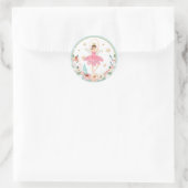 Nutkraker Birthday Sugar Plum Fairy Land van zoet Ronde Sticker (Tas)