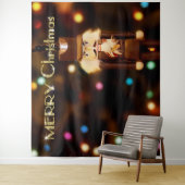 Nutkraker Bokeh-kerstfoto Achtergrond Wandkleed (In situ)