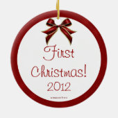 Nutkraker Eerste Kerstmis Aangepast Ornament (Achterkant)