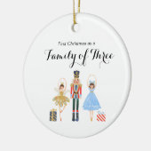 Nutkraker Eerste Kerstmis als familie van drie Keramisch Ornament (Links)