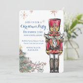 Nutkraker en Mice Kerstparty Kaart (Staand voorkant)