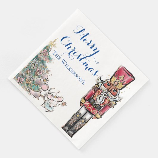 Nutkraker en Mice Kerstparty Servet (Hoek)