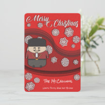 Nutkraker en Snowflake-kerstkaart