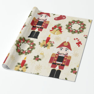 Nutkraker en Wreath Cadeaupapier