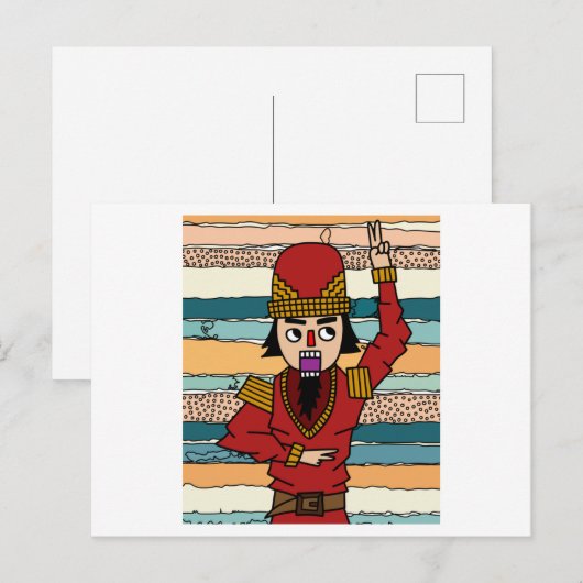 Nutkraker Figures Walnoten Briefkaart (Voorkant / Achterkant)