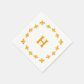 Nutkraker Fleur de Lis Monogram Coordinate Servetten (Hoek)