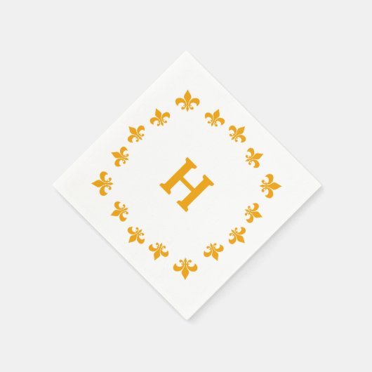 Nutkraker Fleur de Lis Monogram Coordinate Servetten (Hoek)