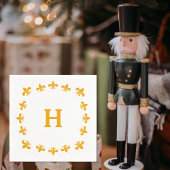 Nutkraker Fleur de Lis Monogram Coordinate Servetten