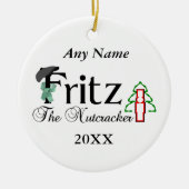 Nutkraker Fritz Keramisch Ornament (Voorkant)