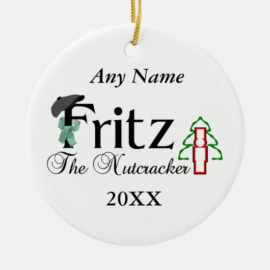 Nutkraker Fritz Keramisch Ornament (Voorkant)