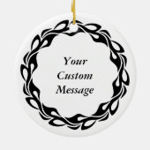 Nutkraker Gingerbrood Keramisch Ornament (Achterkant)