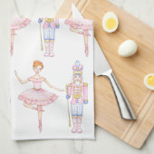 Nutkraker Grandmillennial kersttea Towel Theedoek (Quarter Fold)