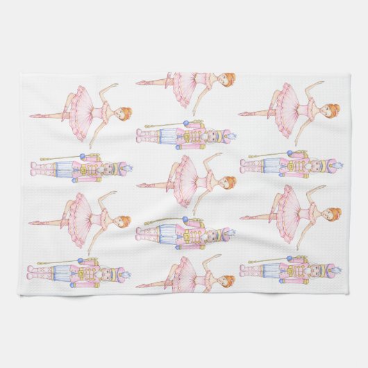 Nutkraker Grandmillennial kersttea Towel Theedoek (Horizontaal)