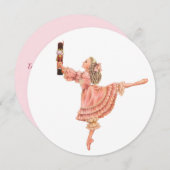 Nutkraker Holiday Round Invitations Kaart (Voorkant / Achterkant)