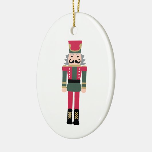 Nutkraker Illustratie kerstontwerp Klassieke C Keramisch Ornament (Links)