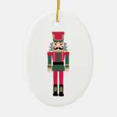 Nutkraker Illustratie kerstontwerp Klassieke C Keramisch Ornament (Voorkant)