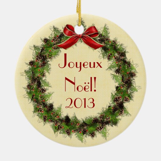 Nutkraker Joyeux Noël Frans Ornament (Achterkant)