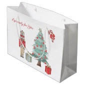 Nutkraker, kerstboom, paardenkorentas groot cadeauzakje (Achterkant Gekanteld)