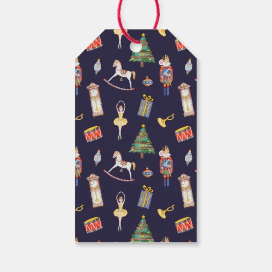 Nutkraker Kerstmis Cadeaulabel (Achterkant)