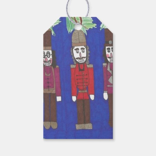 Nutkraker Kerstmis Cadeaulabel (Voorkant)