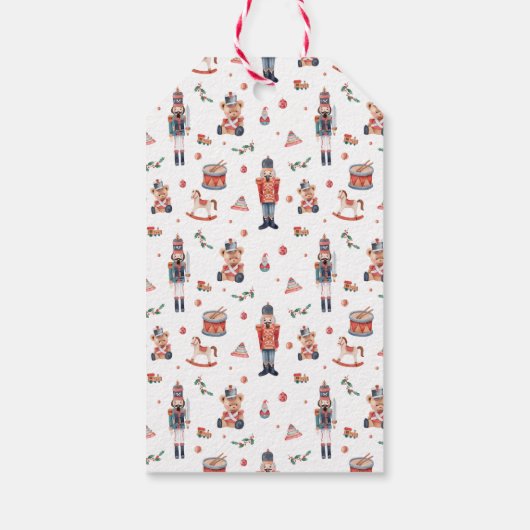 Nutkraker Kerstmis Cadeaulabel (Achterkant)