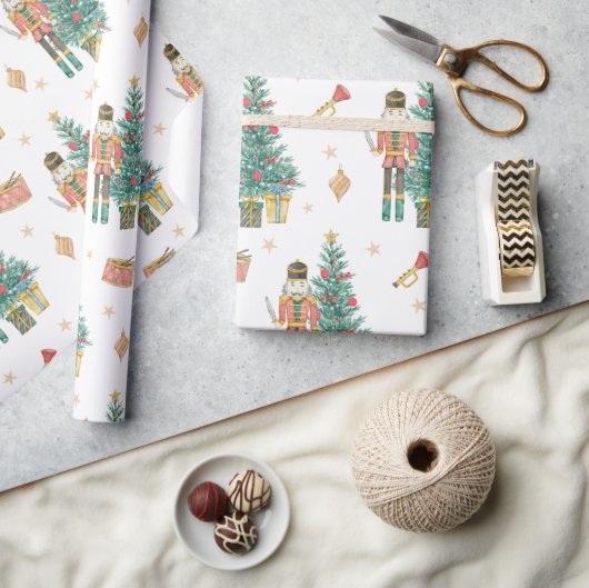 Nutkraker Kerstmis Cadeaupapier (Crafts)
