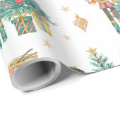 Nutkraker Kerstmis Cadeaupapier (Rol Hoek)