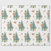 Nutkraker Kerstmis Cadeaupapier (Vlak)