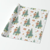 Nutkraker Kerstmis Cadeaupapier (Uitgerold)