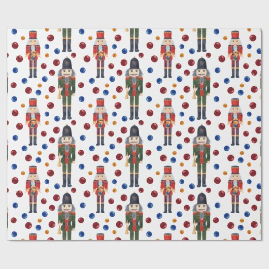 Nutkraker Kerstmis Cadeaupapier (Vlak)