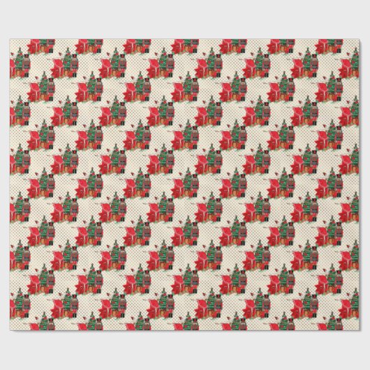 Nutkraker Kerstmis Cadeaupapier (Vlak)